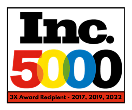 Inc. 5000 3x Aware Recipient - 2017, 2019, 2022