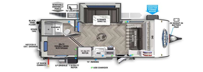 Salem FSX 178BHSK Floorplan