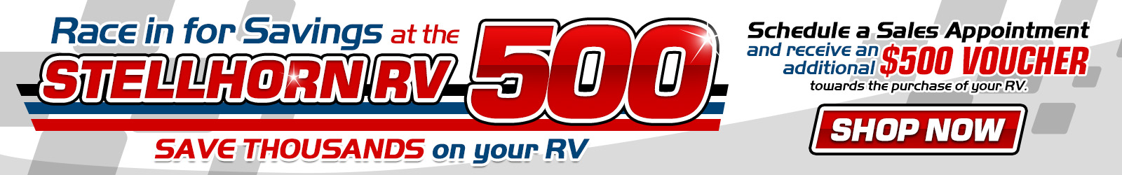 Race in for RV Savings