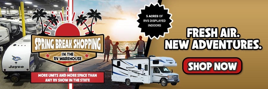 Spring Break Shopping in the RV Warehouse