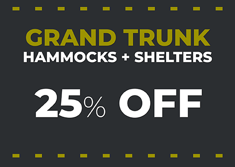 Grand Trunk hammocks and shelters 25% off