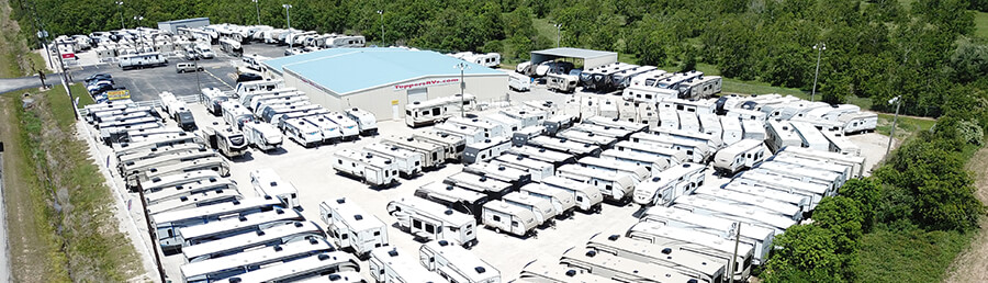 Aerial view of dealership