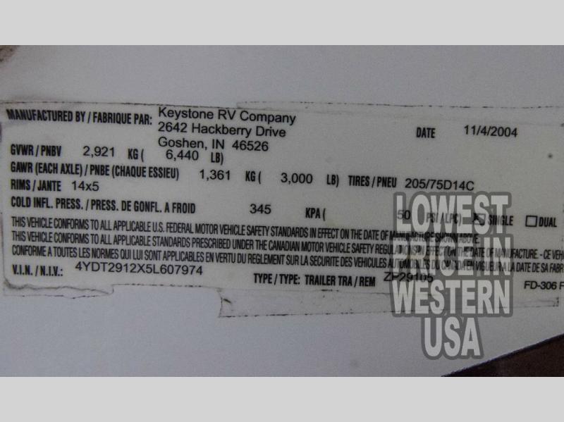 1090ページ Used 2005 Keystone RV Zeppelin Z291 Travel Trailer at Trailer