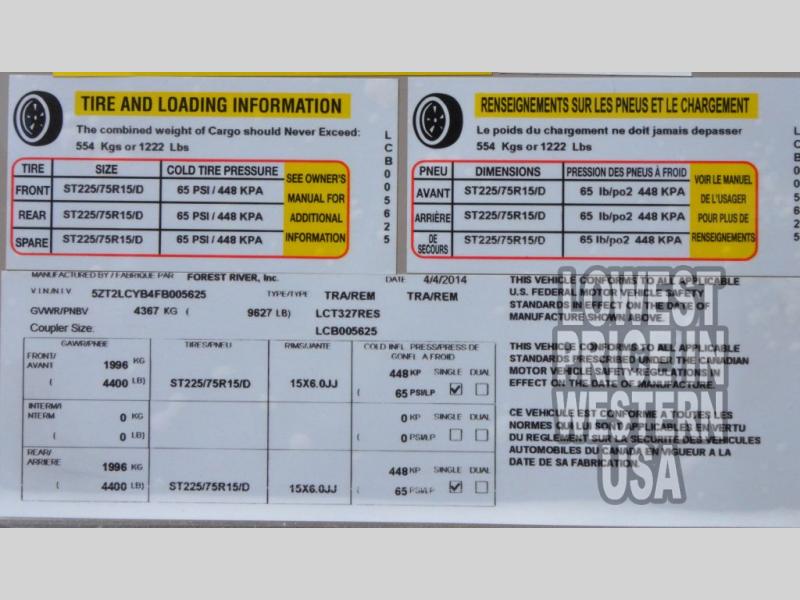 New 2015 Prime Time Manufacturing LaCrosse 327RES Travel Trailer
