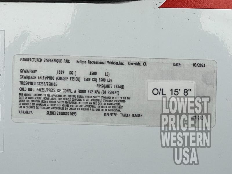 New 2024 Eclipse Attitude Moxi 12RD Toy Hauler Travel Trailer at