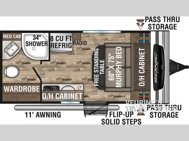 New 2023 Venture RV Sonic Lite SL150VRB Travel Trailer at Veurink's RV