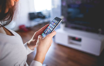 Woman looking at phone