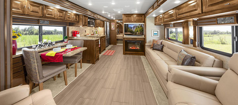 Inside Tiffin Motorhome