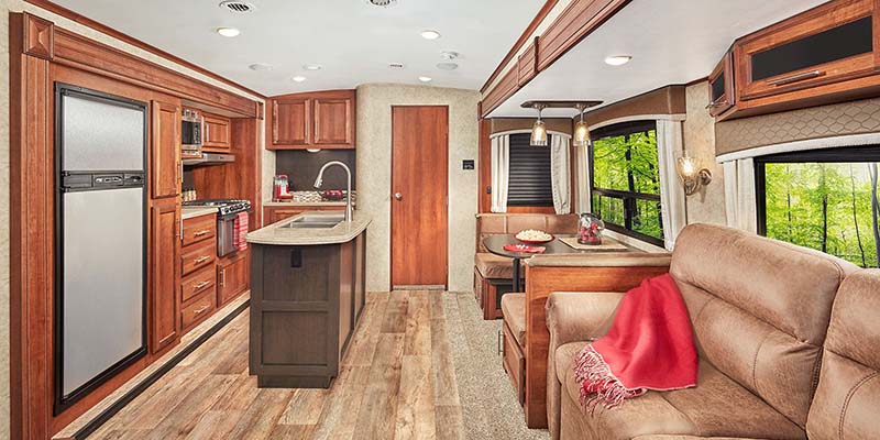 Jayco Eagle HT Travel Trailer Living Room Kitchen