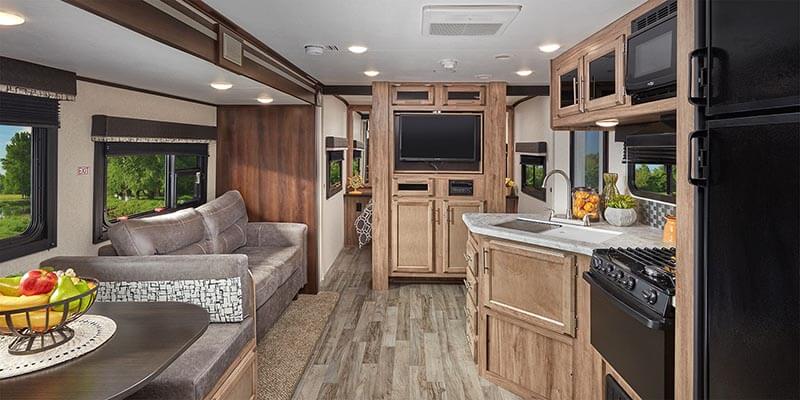 Inside Jayco Jay Feather Travel Trailer