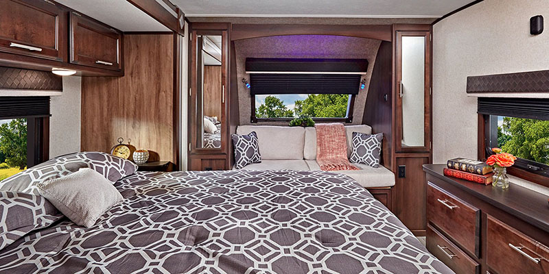 Jayco White Hawk Travel Trailer Bedroom