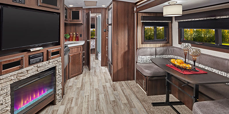 Inside Jayco White Hawk Travel Trailer