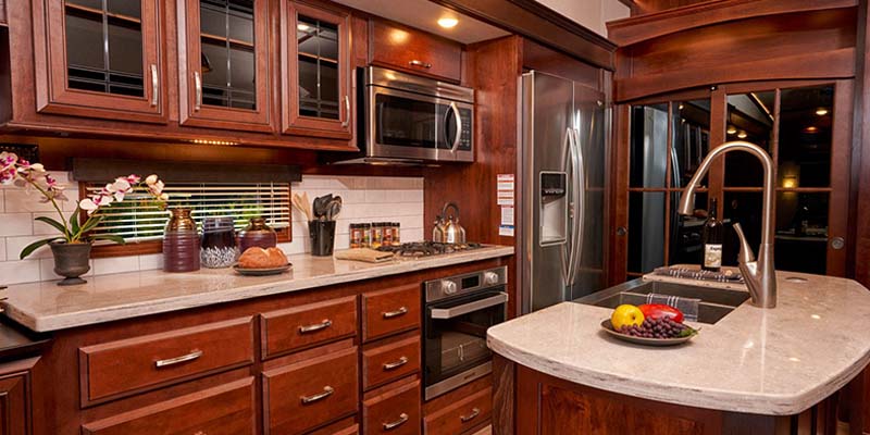 Inside Jayco Pinnacle Fifth Wheel Kitchen
