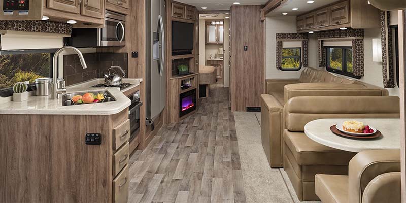 Inside Jayco Precept Prestige Motor Home Class A