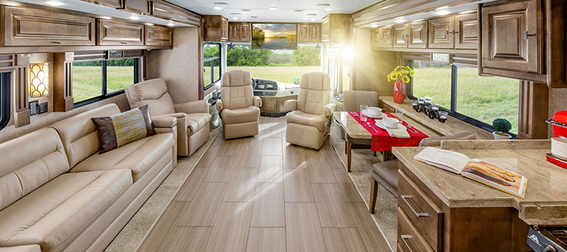 Inside Tiffin Motorhome