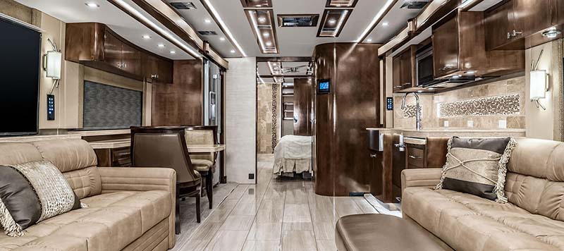 Inside Zephyr Motorhome