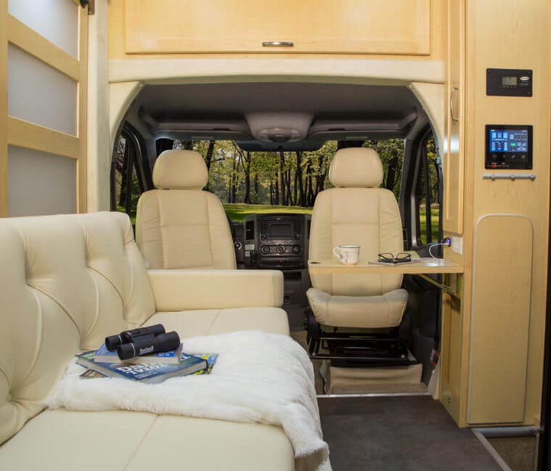 Inside Pleasure-Way Plateau XLMB Motor Home Class B - Diesel