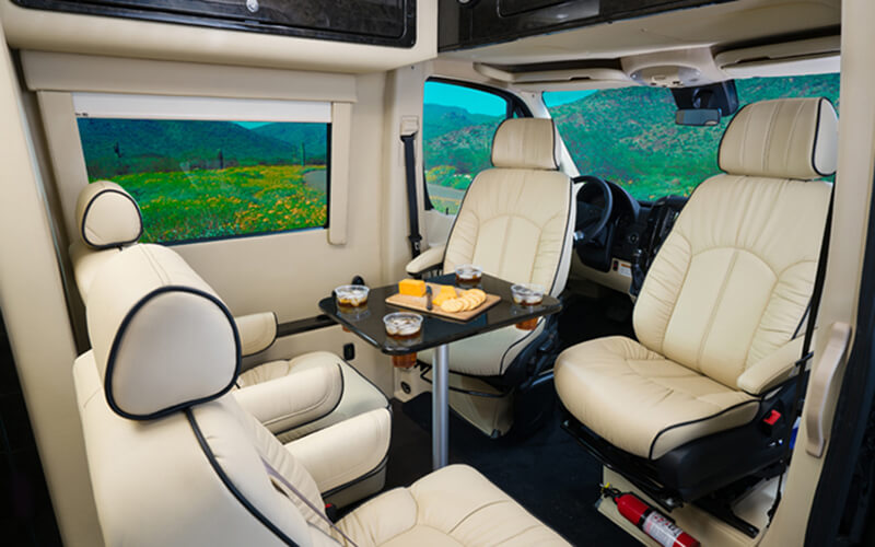Inside Midwest Automotive Designs Passage Motor Home Class B - Diesel