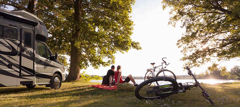 Couple with Motorhome