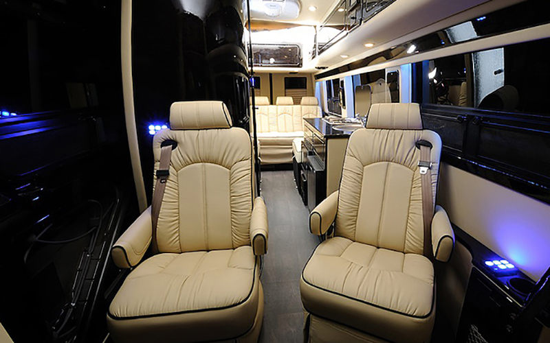 Inside Midwest Automotive Designs Passage Motor Home Class B - Diesel