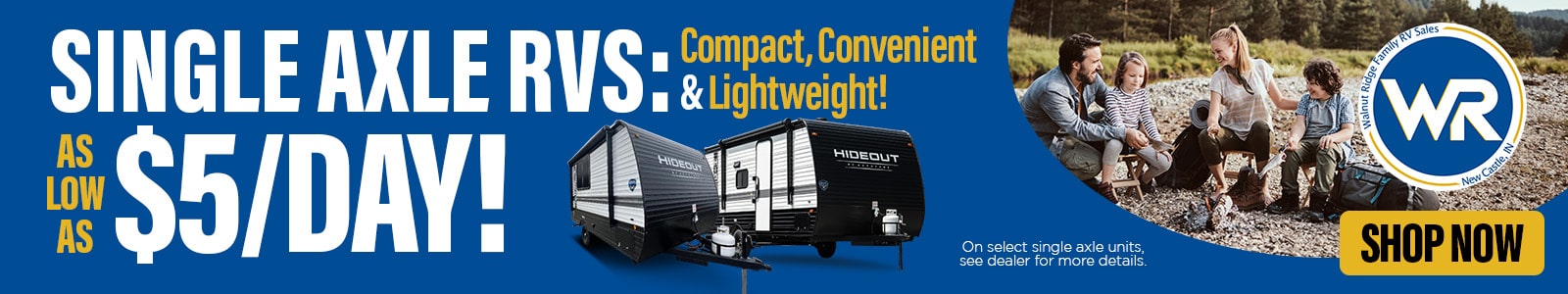 Single Axle RVs