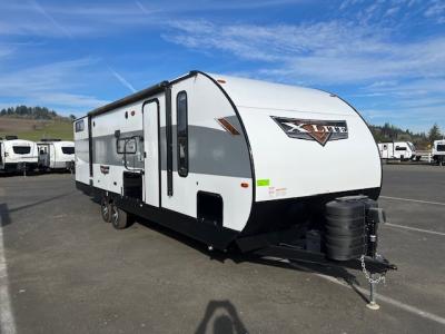 Camp side view of the trailer.