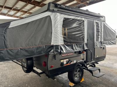 Camp side of this new tent trailer for sale.