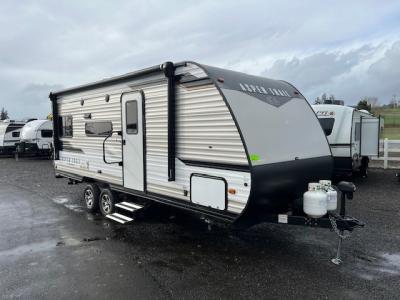 Camp side view of this used trailer for sale.