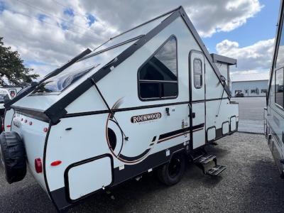 Camp side rear view of trailer.