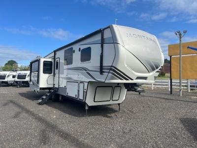 Front camp side view of this 2022 Montana for sale