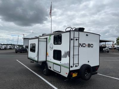 Rear driver's side view of this one owner trailer.