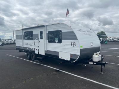 Camp side view of this beautiful trailer.