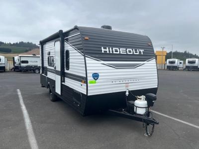 Camp side of this small bunk house trailer