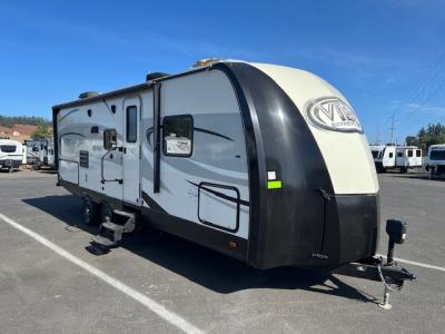 Camp side front of this great couples trailer.