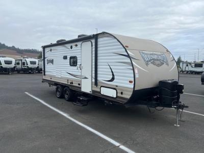 Camp side view of this inexpensive trailer for sale.