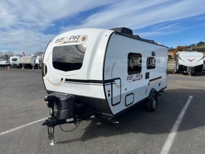 Driver's side of this small Geo Pro Couple's trailer.