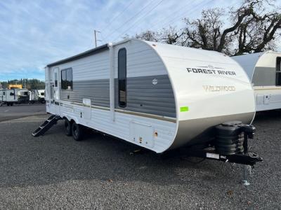 Camp side view of this beautiful trailer.