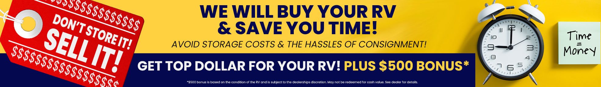 We Buy Used RVs!