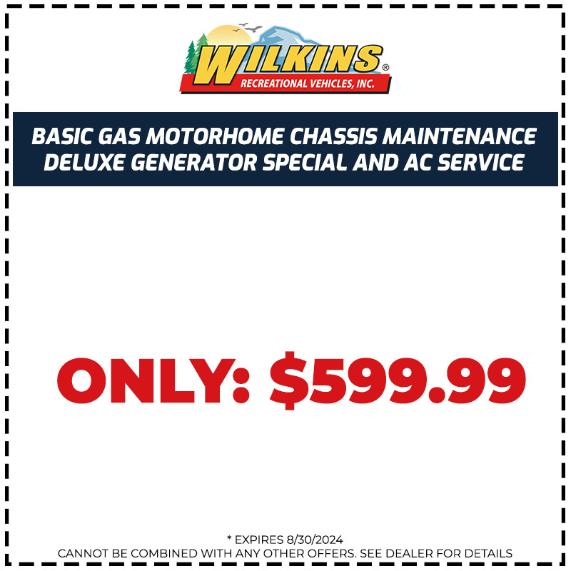 Basic Gas Motorhome Chassis Maintenance Deluxe Generator Special And AC Service Coupon