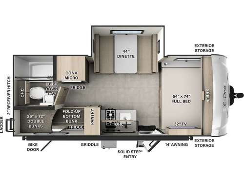 Flagstaff E-Pro E20BH Floorplan