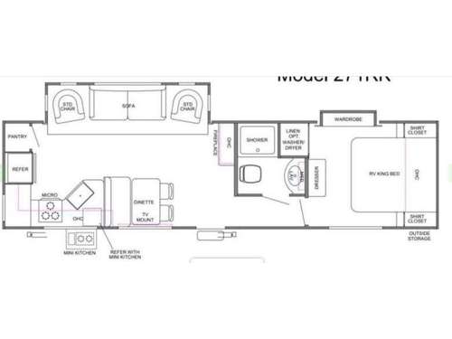 Cherokee Wolf Den 271RK Floorplan