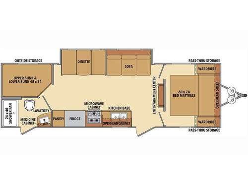 Shasta 26DB Floorplan