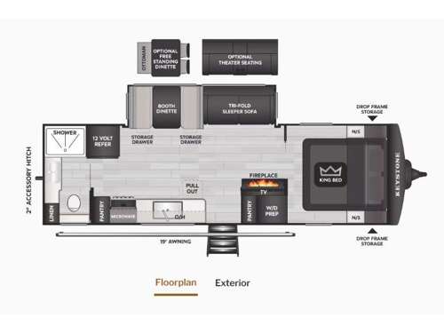 Cougar Half-Ton 26LBW Floorplan